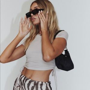 White princess Polly tie top